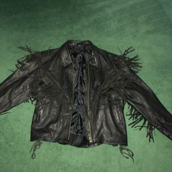 Leather black jacket and vest. - Picture 1 of 5
